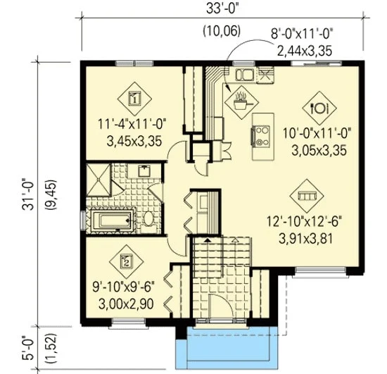 0015 single story 2 bedroom urbam style split level home smallhometours.com 1