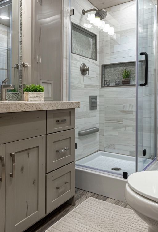 0016 Tour this California beachside park model RV with porch. The interior is breathtaking smallhometours 5