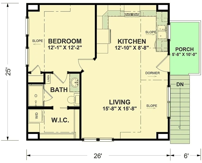 0030 1 bedroom two story carriage home with open living area smallhometours 10