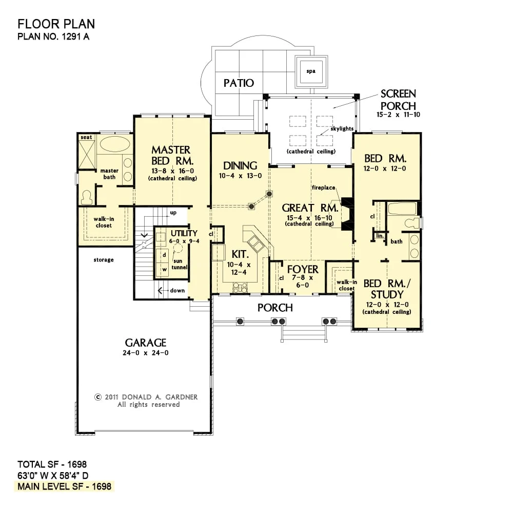 0034 3 bedroom single story the landry stone ranch home with bonus room smallhometours 7