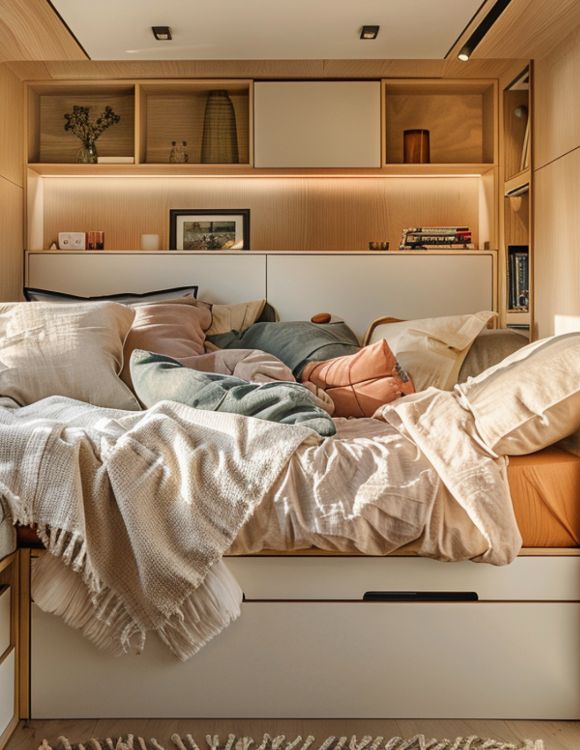 0035 Tour this Scandinavian style tiny home. The inside is simple yet elegant smallhometours.com 2
