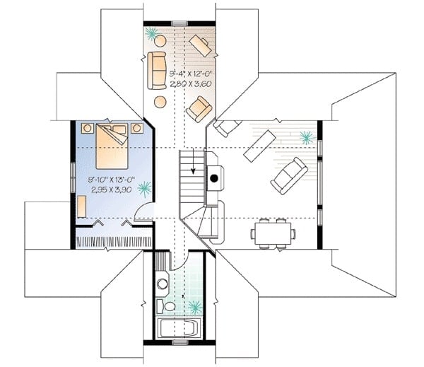 0036 two story 3 bedroom country cottage with loft area smallhometours 2