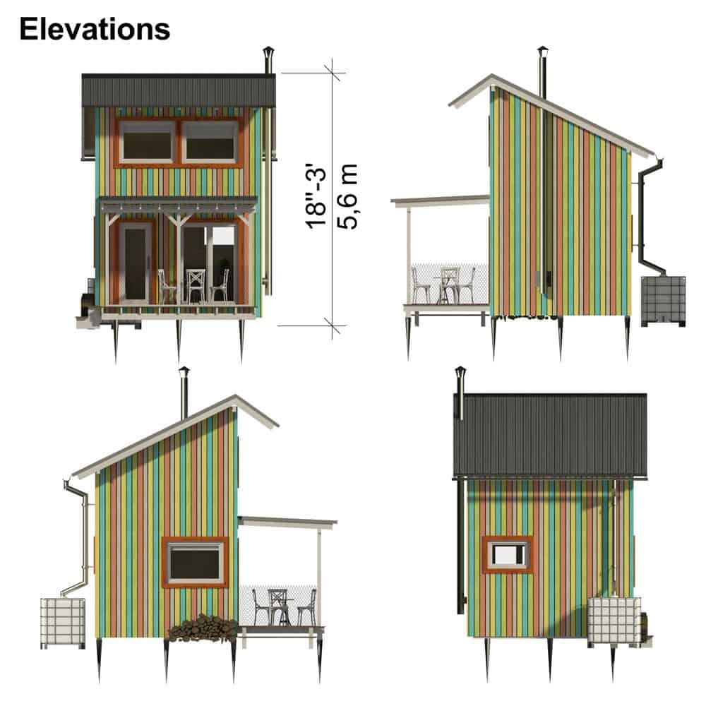 0039 1 bedroom two story joyce shed guest house smallhometours.com 5