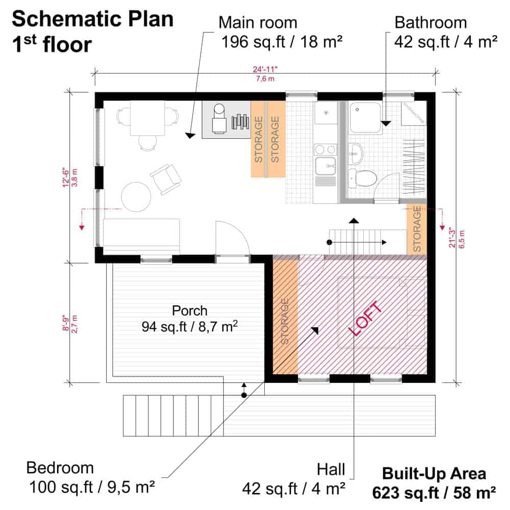 0045 single story 1 bedroom claire hillside home smallhometours 7