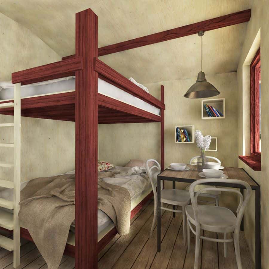 0047 single story 1 bedroom campground luna cabin smallhometours 1