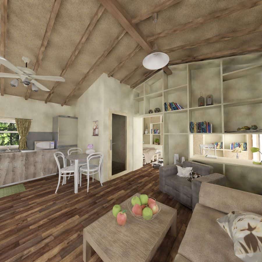 0055 single story 1 bedroom madison cabin smallhometours.com 2