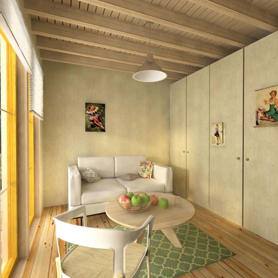 0056 1 bedroom two story jayne garden hut smallhometours.com 3