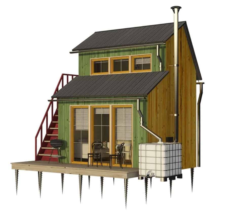 0056 1 bedroom two story jayne garden hut smallhometours.com 4