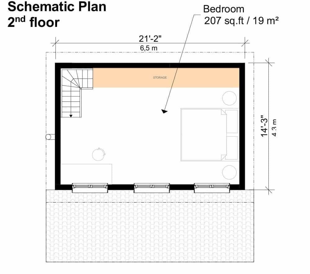 0057 two story small 1 bedroom brooklyn budget cottage smallhometours 5