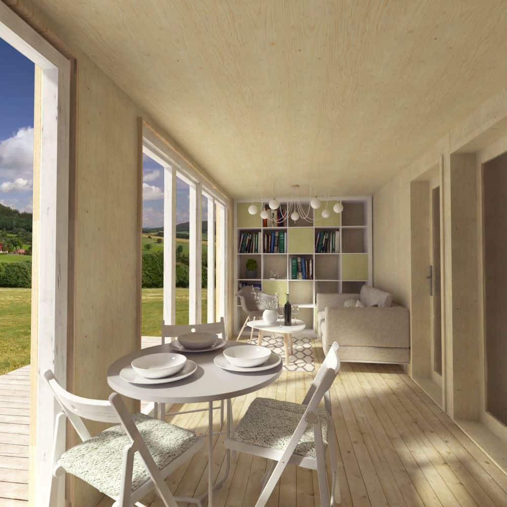 0058 1 bedroom cabin style single story shipping container home smallhometours.com 3