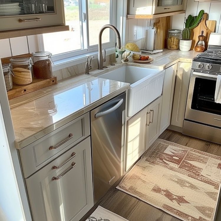 0059 Walk through this traditional style tiny home set up for folks over 50 smallhometours.com 3