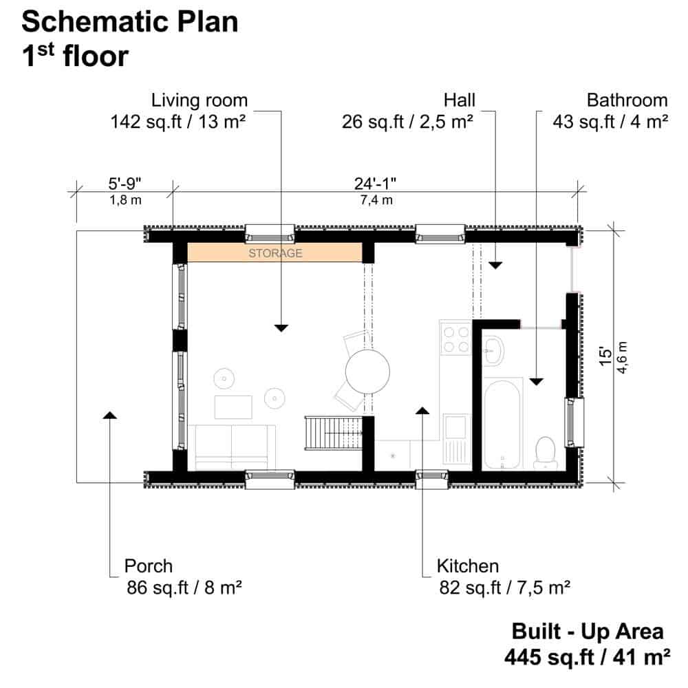 0059 modern two story 1 bedroom janet tiny home smallhometours.com 8