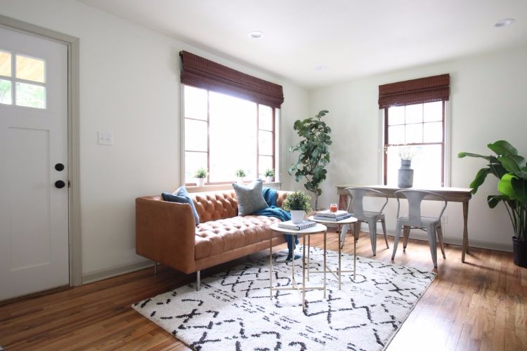 0060 Every detail is perfect inside this remodeled navy blue cottage smallhometours.com 2