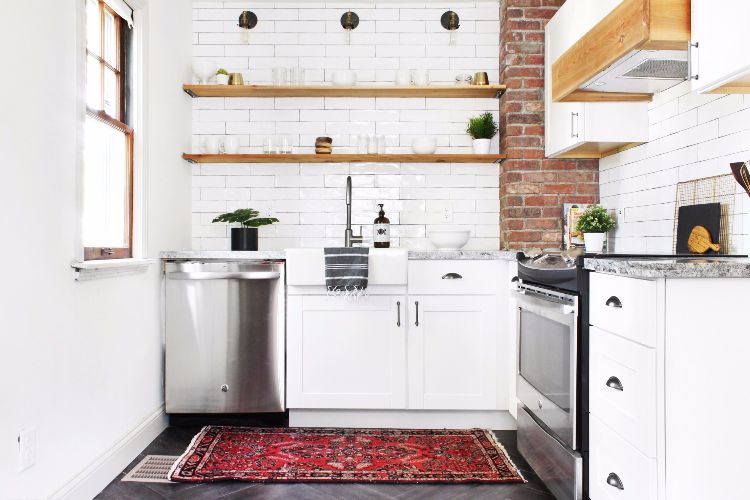 0060 Every detail is perfect inside this remodeled navy blue cottage smallhometours.com 4