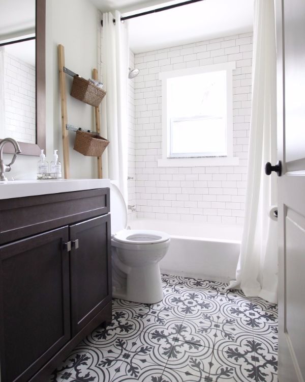0060 Every detail is perfect inside this remodeled navy blue cottage smallhometours.com 8
