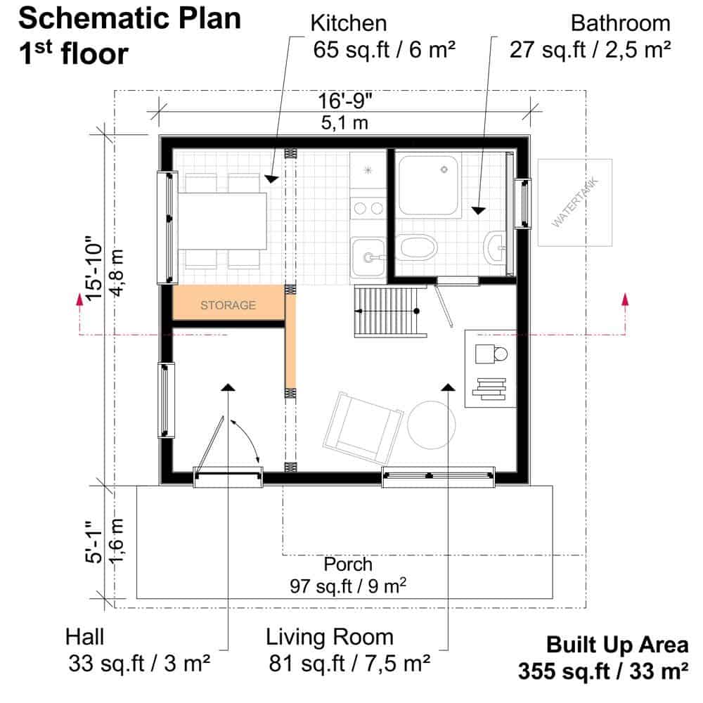 0061 two story cottage style 2 bedroom kathy cabin smallhometours.com 1