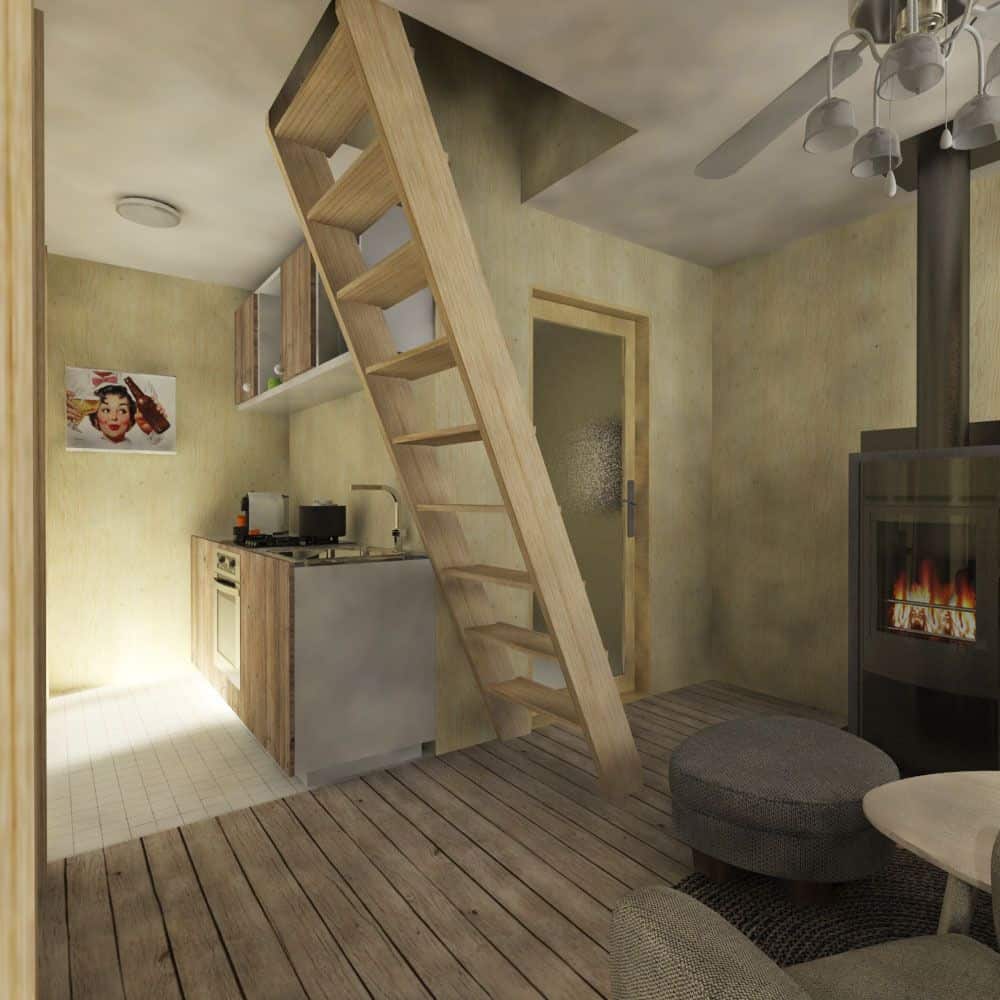 0061 two story cottage style 2 bedroom kathy cabin smallhometours.com 4