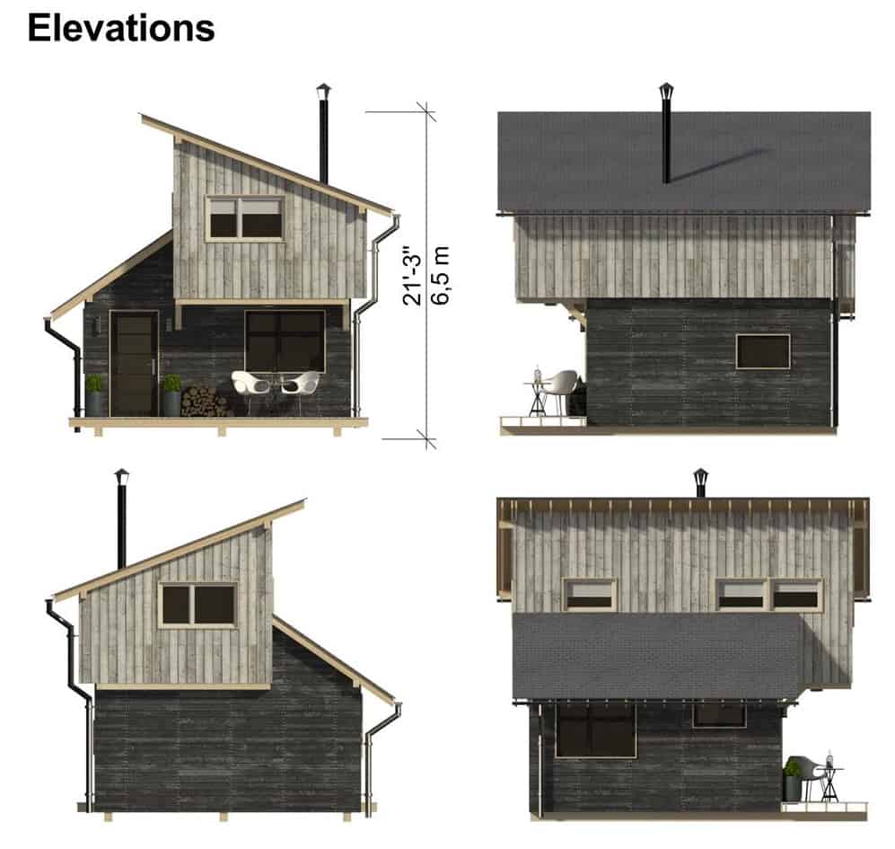 0061 two story cottage style 2 bedroom kathy cabin smallhometours.com 6