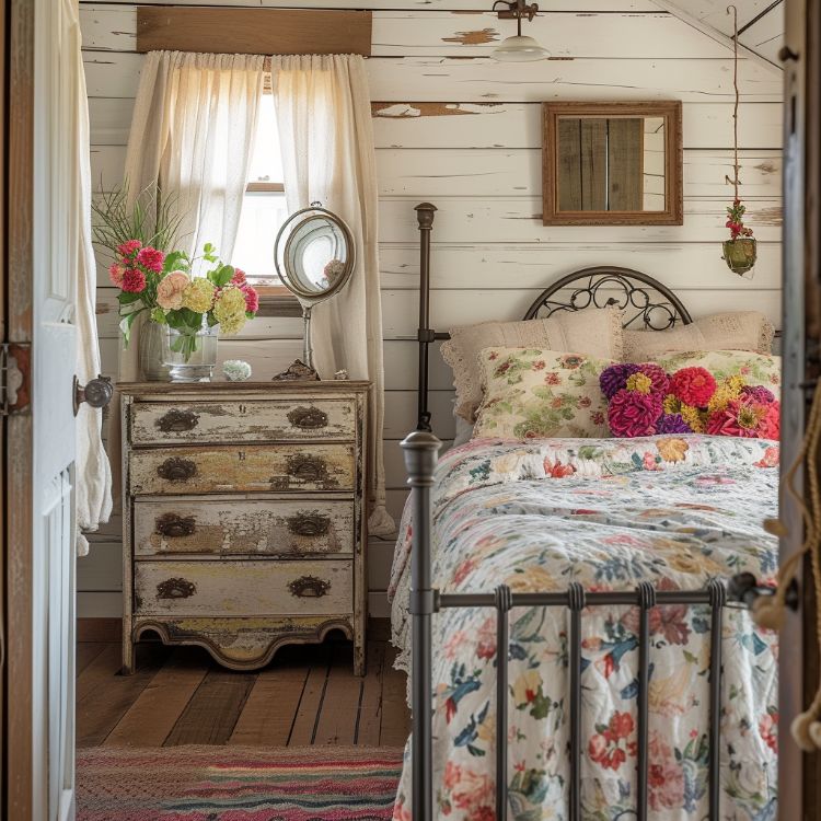 0062 Visit this shabby chic tiny home planned for folks born in the 50s 60s or 70s smallhometours.com 5