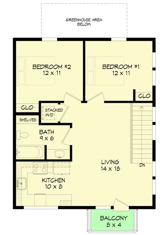 0073 2 bedroom two story carriage home smallhometours.com 16
