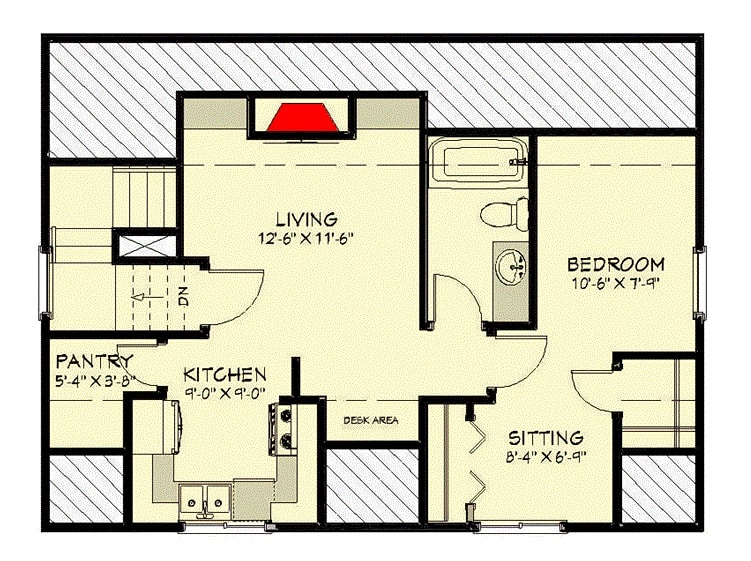 0076 country style 1 bedroom two story carriage home smallhometours.com 10