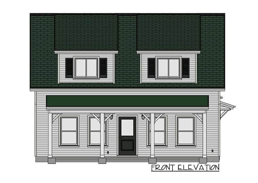 0076 country style 1 bedroom two story carriage home smallhometours.com 9