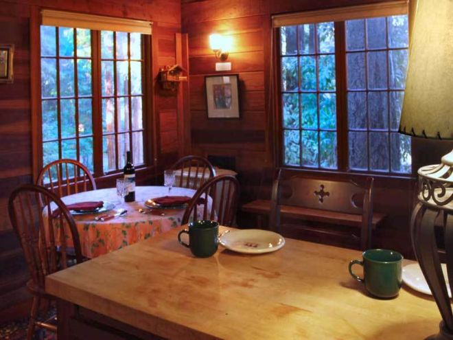 0077 Meet Dreamcatcher — the rustic forest cabin with a surprise on the back patio smallhometours.com 7