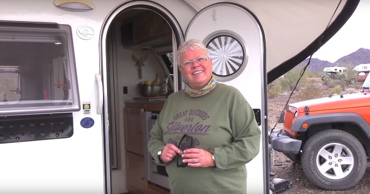 0079 See how a retired woman lives full time in a tiny teardrop It has everything you need smallhometours.com 10