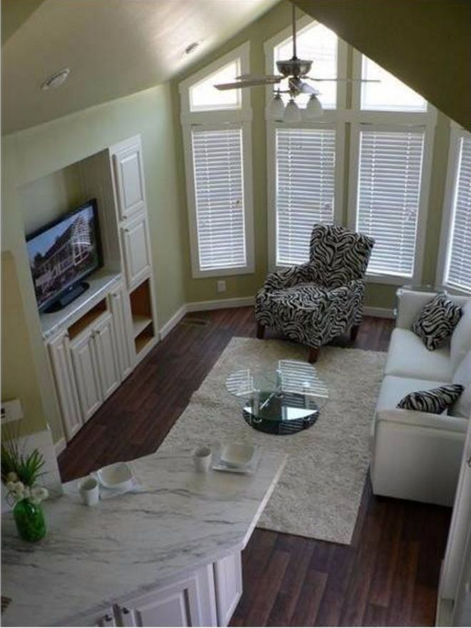 0080 Fall in love with the clean lines of this park model and its many storage options smallhometours.com 4