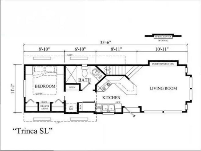 0080 Fall in love with the clean lines of this park model and its many storage options smallhometours.com 7