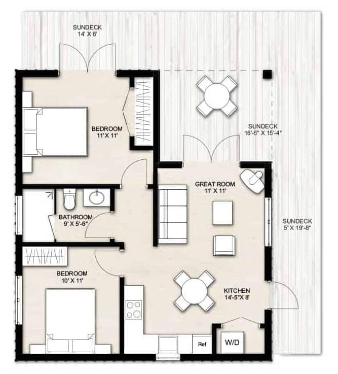 0081 cottage style 2 bedroom single story tiny home smallhometours.com 4