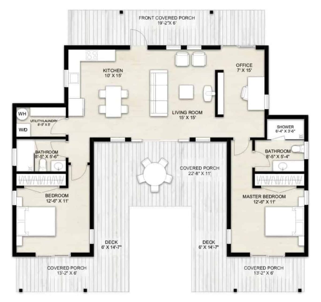 0082 compact single story 2 bedroom modern home smallhometours.com 5