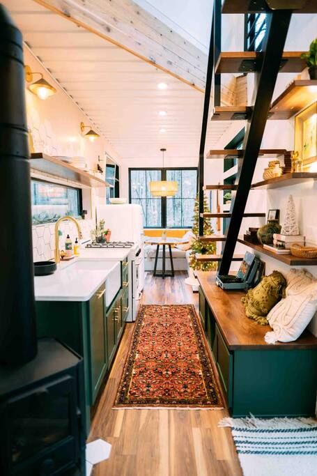 0084 Tour this 2 story tiny home made from shipping containers smallhometours.com 4