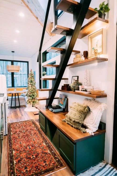 0084 Tour this 2 story tiny home made from shipping containers smallhometours.com 7