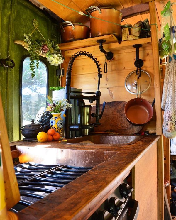 0089 Check out the laidback interior of this school bus renovation smallhometours.com 6