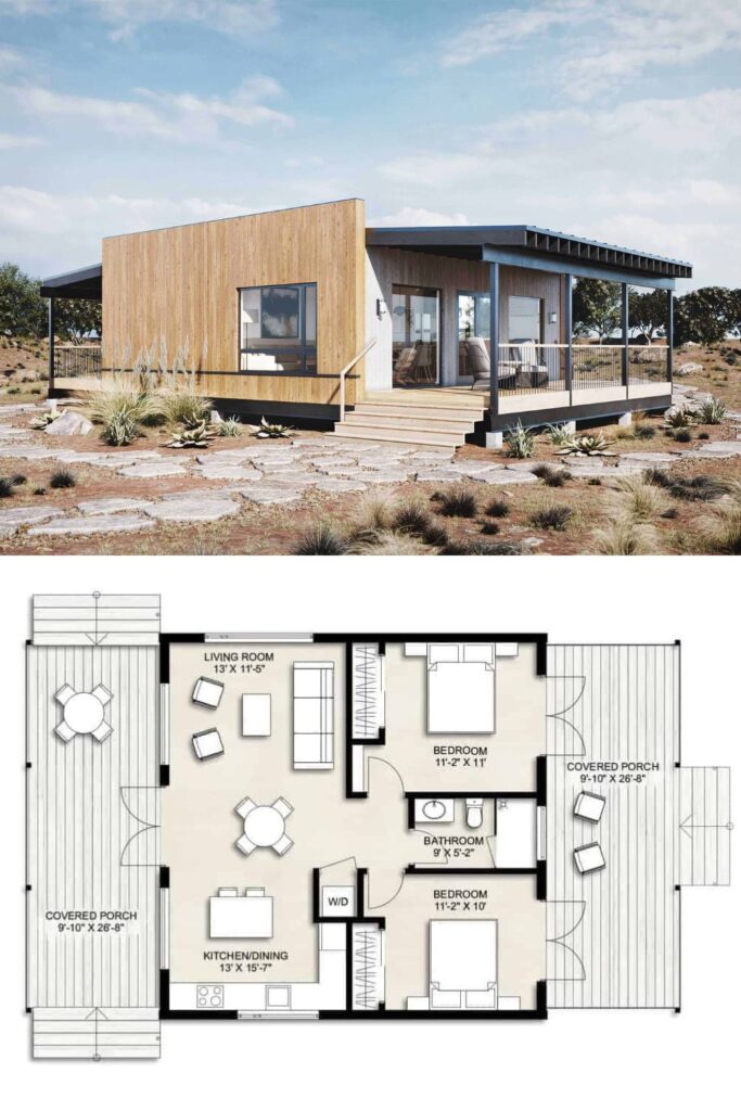0089 modern style cabin smallhometours.com 2