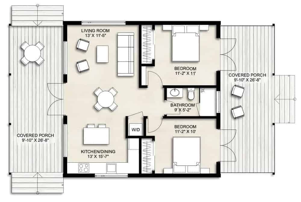 0089 modern style cabin smallhometours.com 7