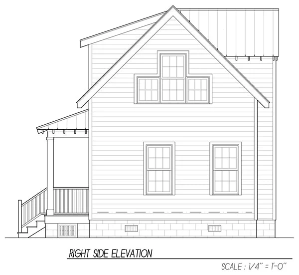 0093 3 bedroom two story katrina cottage for corner lot smallhometours.com 10