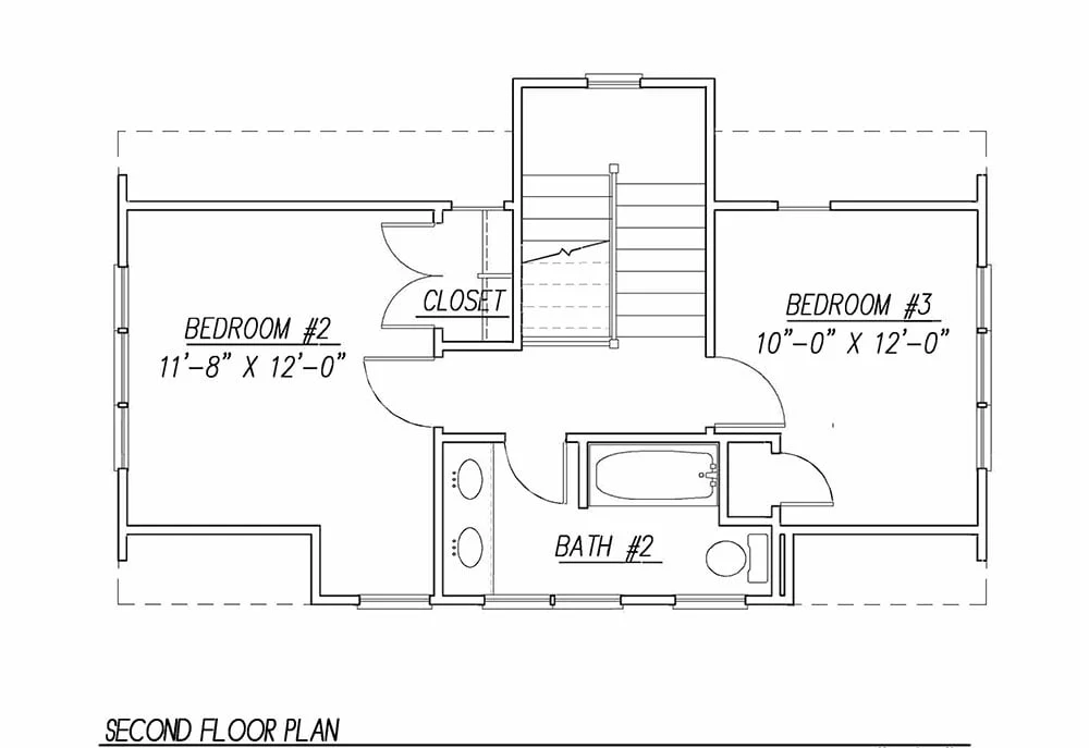 0093 3 bedroom two story katrina cottage for corner lot smallhometours.com 12