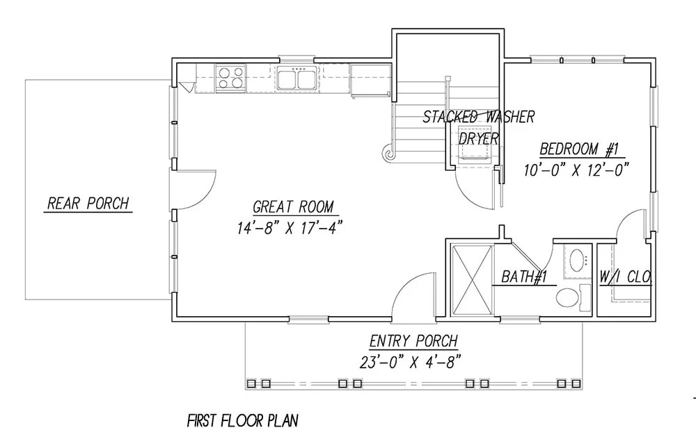 0093 3 bedroom two story katrina cottage for corner lot smallhometours.com 13