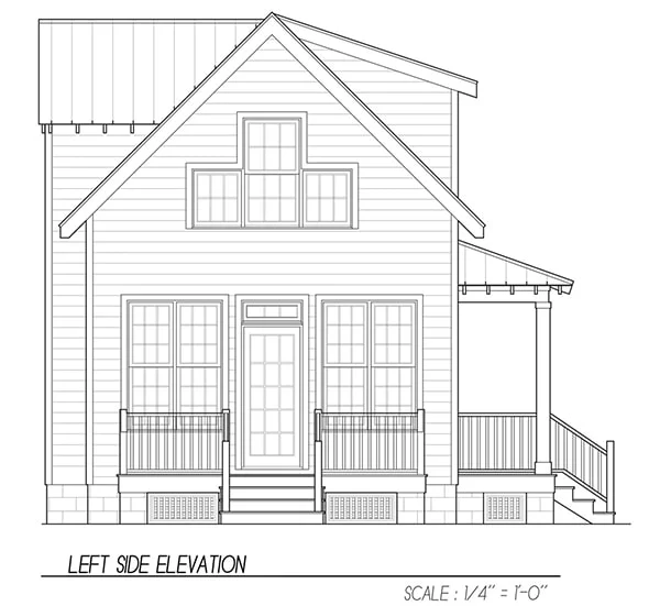 0093 3 bedroom two story katrina cottage for corner lot smallhometours.com 9