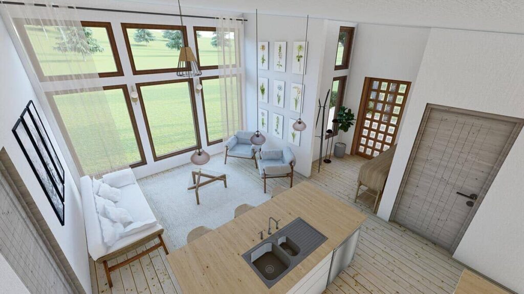 0095 rustic single story 2 bedroom contemporary home smallhometours.com 3