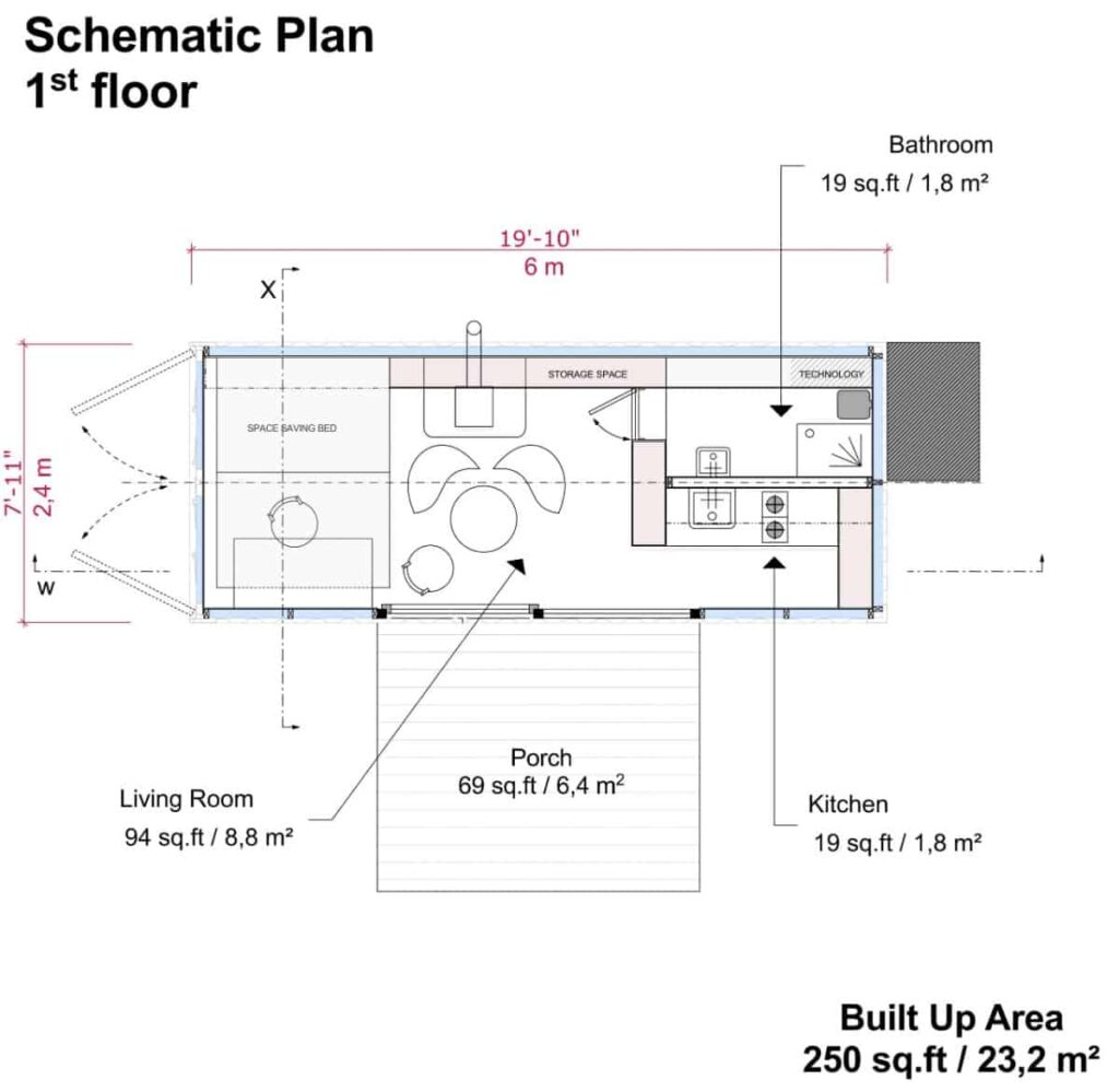 0101 single story 1 bedroom gaia off grid hc container home smallhometours.com 18