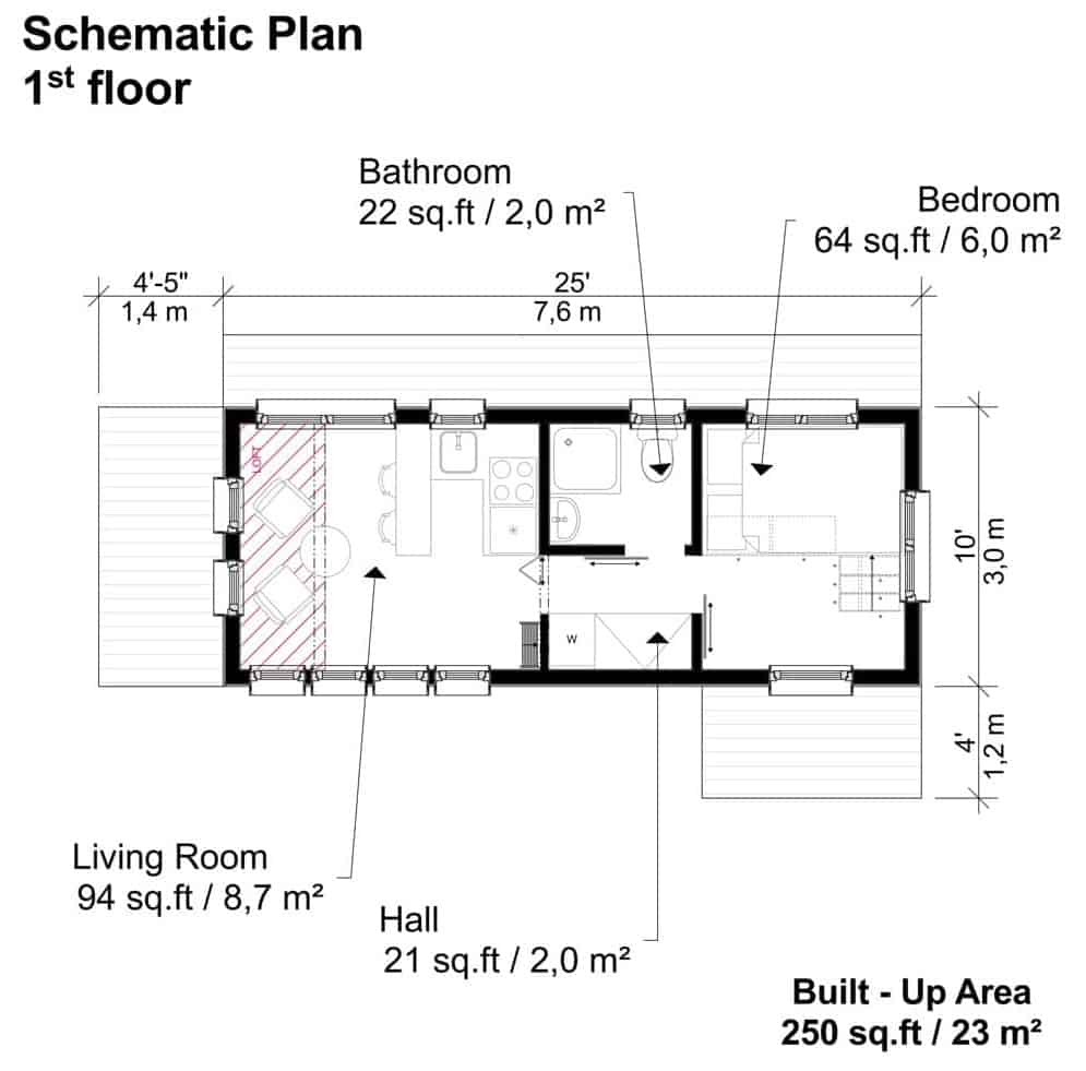 0102 2 bedroom two story camila tiny home smallhometours.com 9
