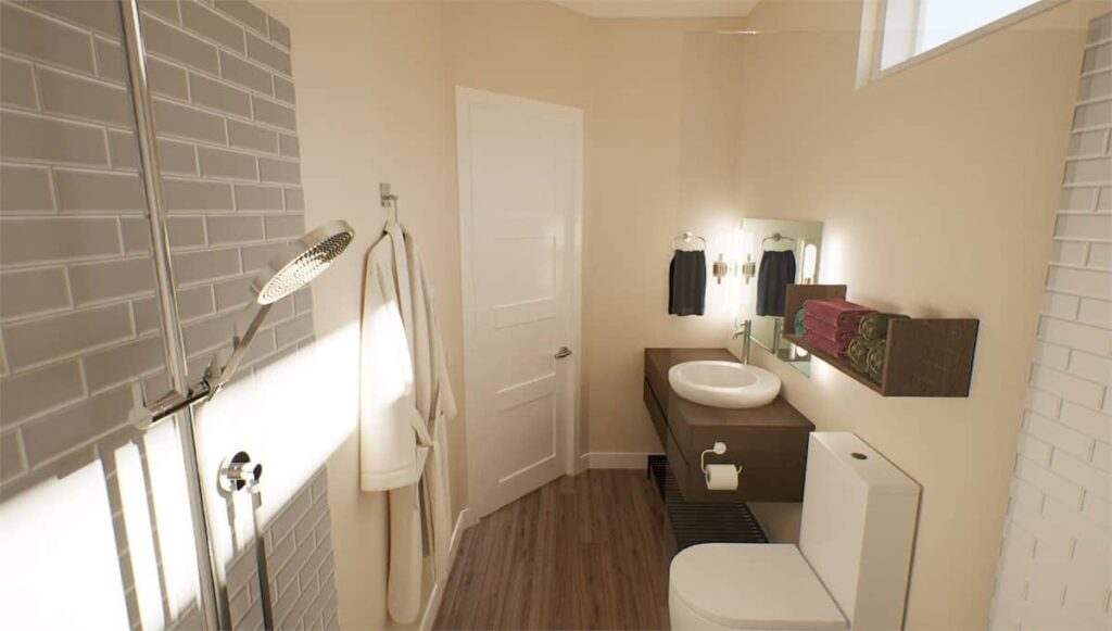 0106 the piccolo modern home the house designers smallhometours.com 3