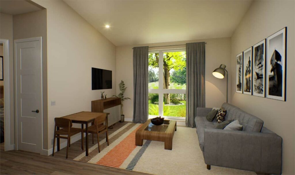 0106 the piccolo modern home the house designers smallhometours.com 5