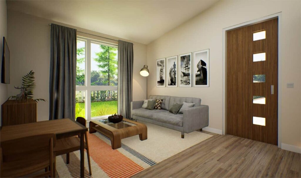 0106 the piccolo modern home the house designers smallhometours.com 7