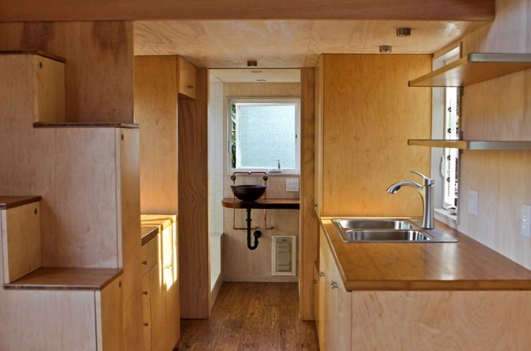 0112 Tour this spacious luxury tiny home on wheels with high ceilings and 2 offices 2