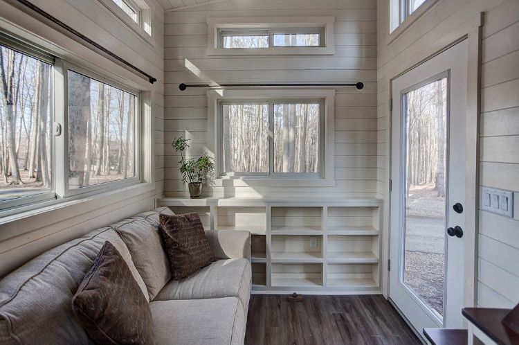 0113 Tour this rustic tiny home in the woods with a bright interior 3