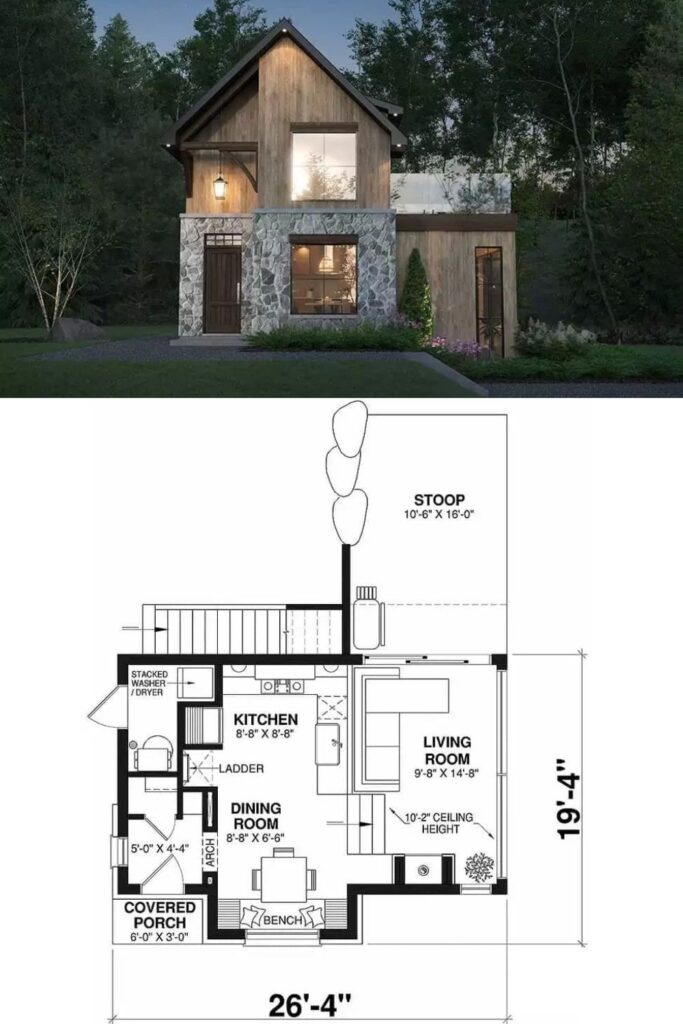 0117 rustic rifugio modern cottage smallhometours.com 2